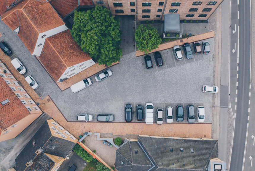 Michael Jebsens Plads (2021). Dronefoto: Astrid Maria Rasmussen