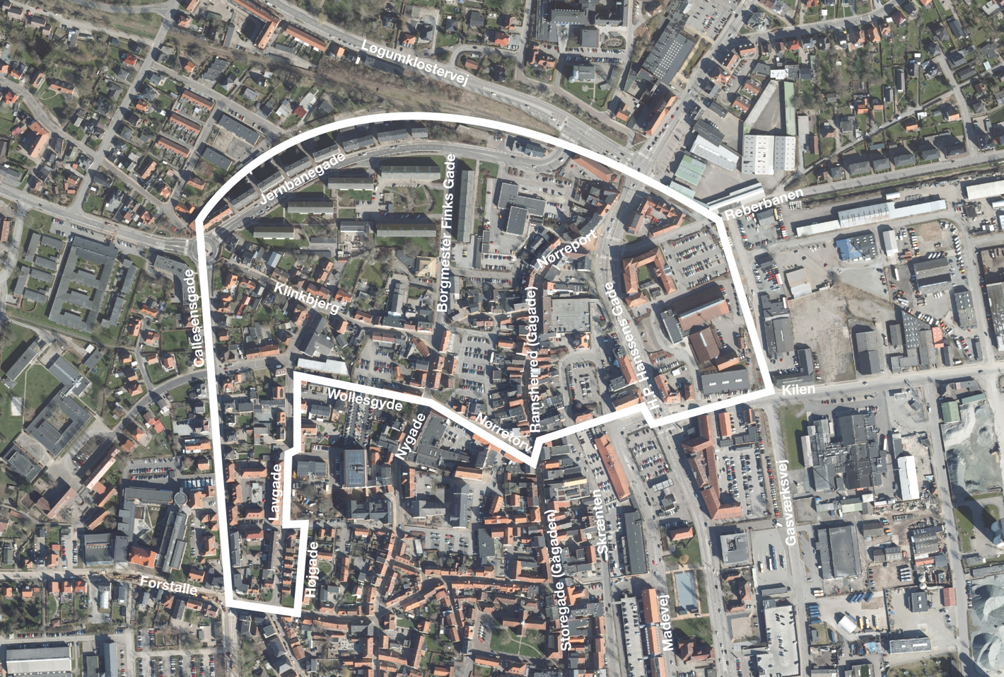 Områdefornyelsens fysiske afgrænsning