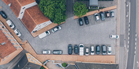 Michael Jebsens Plads (2021). Dronefoto: Astrid Maria Rasmussen