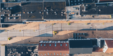 Rådhusgade (2021). Dronefoto: Astrid Maria Rasmussen